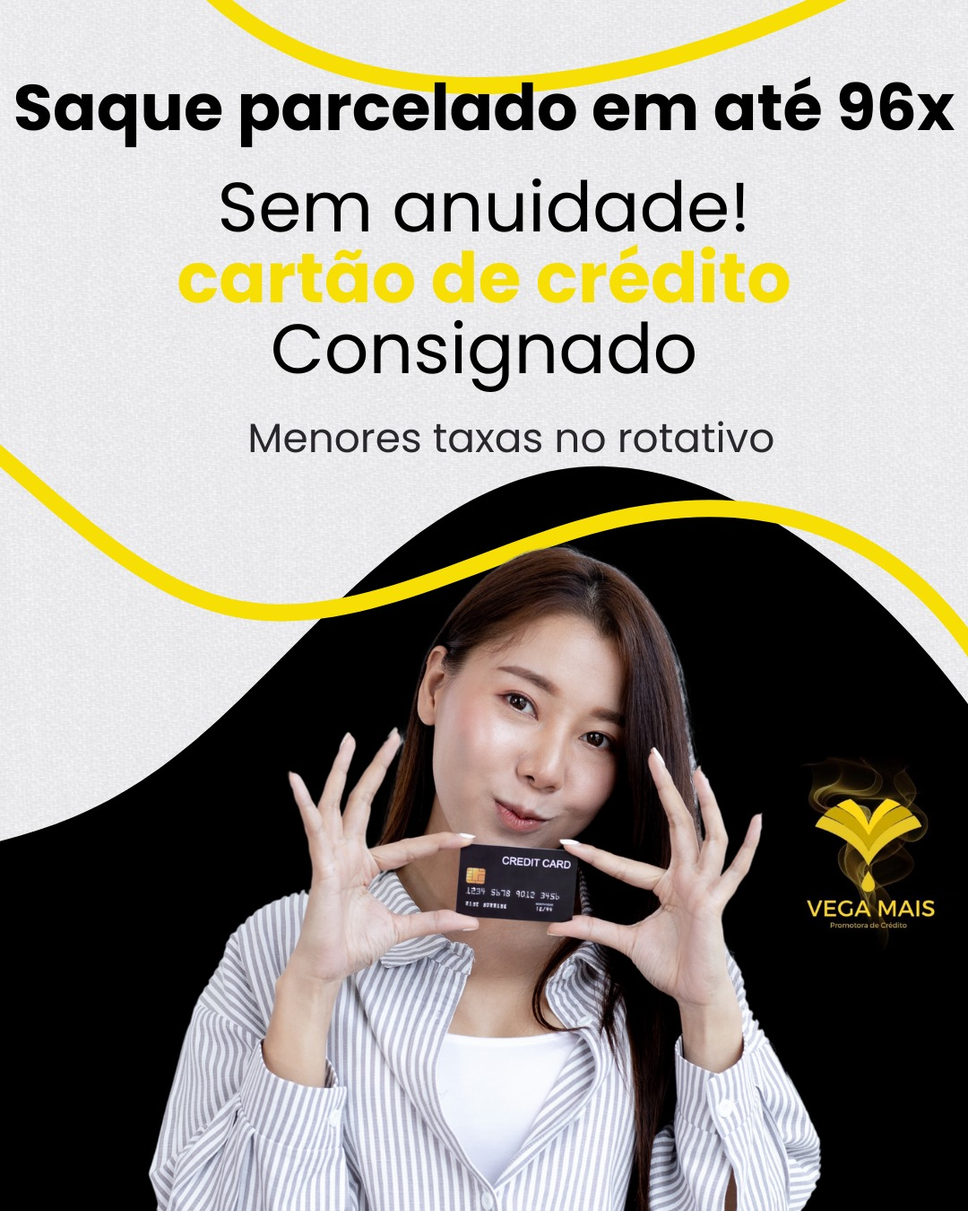 Cartão de crédito consignado - saque parcelado até 96x